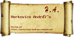 Herkovics András névjegykártya